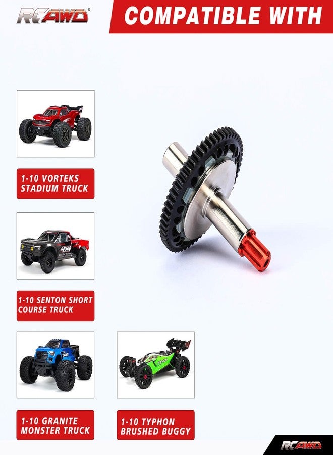 RCAWD Hd 57T Slipper Set (0.8Mod) for 1/10 Arrma Big Rock Granite Kraton Outcast Senton Vorteks 1/8 Typhon Parts ARA311034 (Black) - Image 5